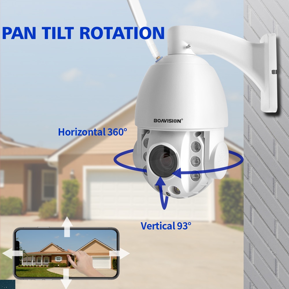 30X Zoom AI AUTO Tracking 5MP WIFI / POE/ 4G PTZ IP Came