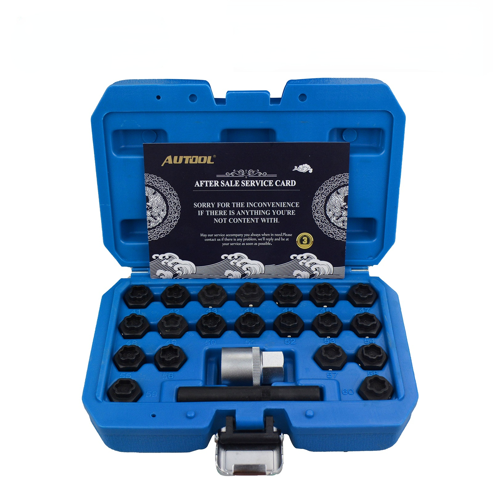 AUTOOL 22pcs Wheel Lock Key Removal Kit 