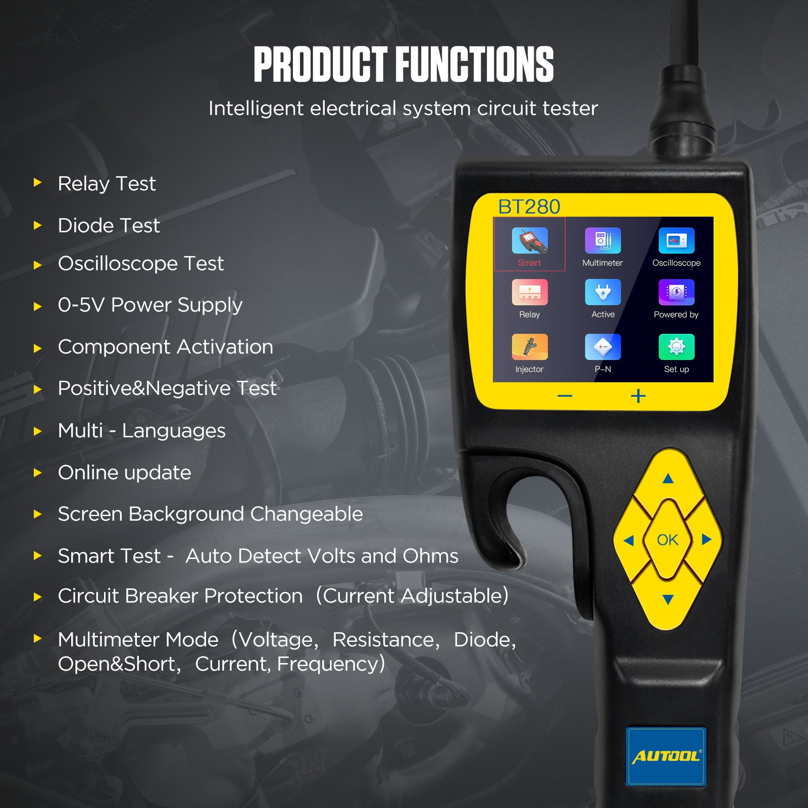 AUTOOL BT280 Car Electric System Tester