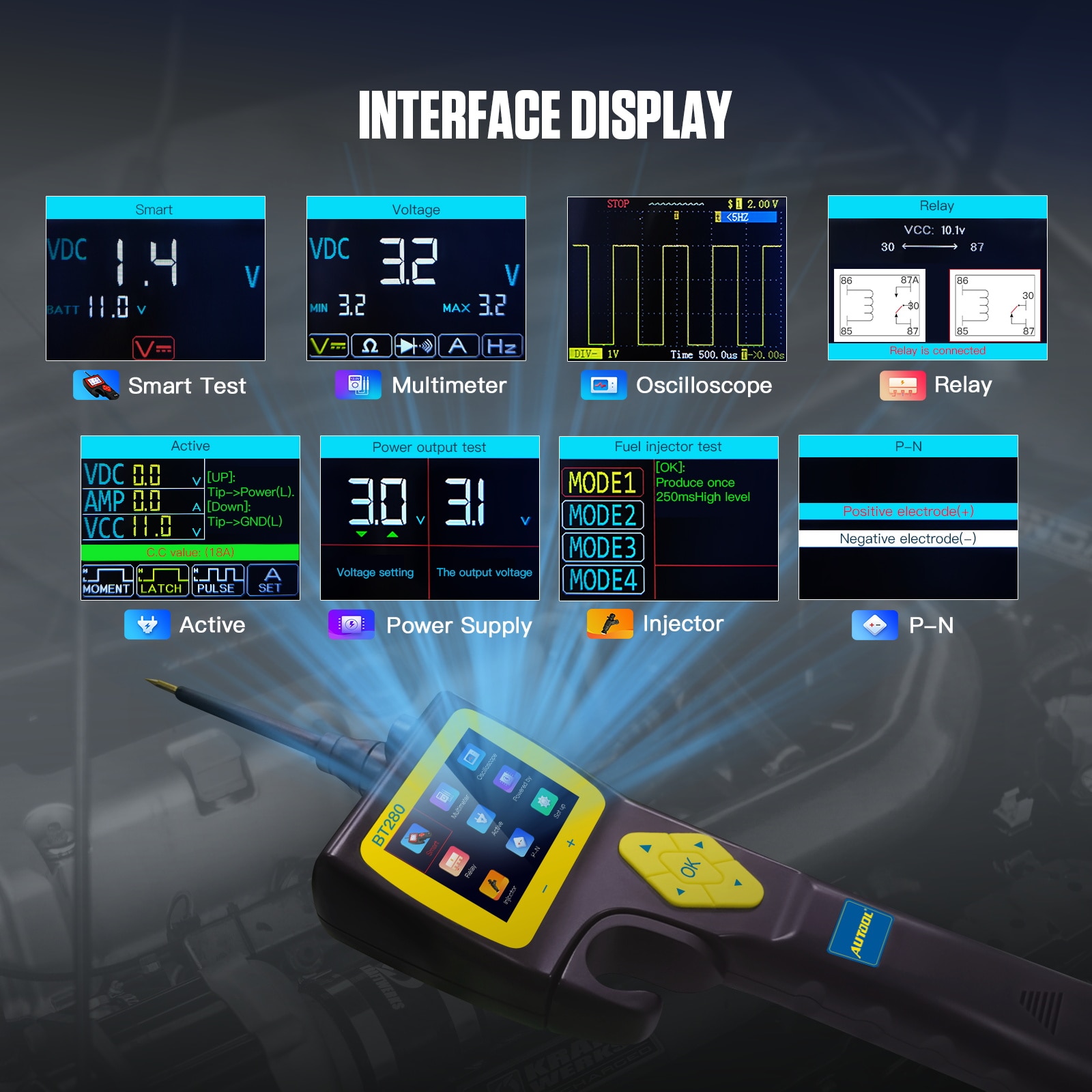 AUTOOL BT280 Car Electric System Tester