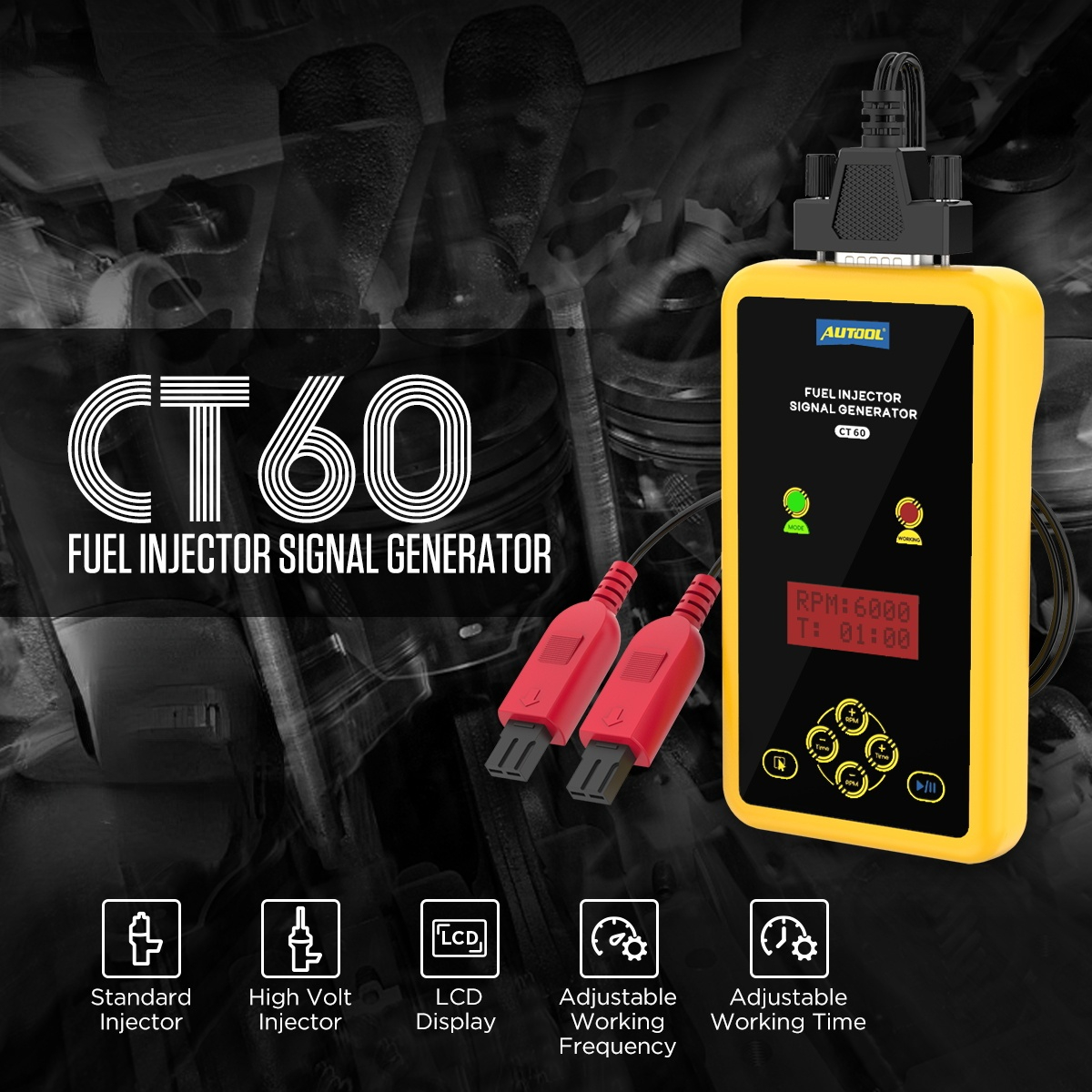 AUTOOL CT60 Auto Fuel Injector Tester