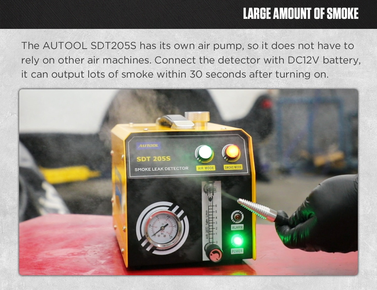 AUTOOL SDT205S Car Smoke Leak Detector 