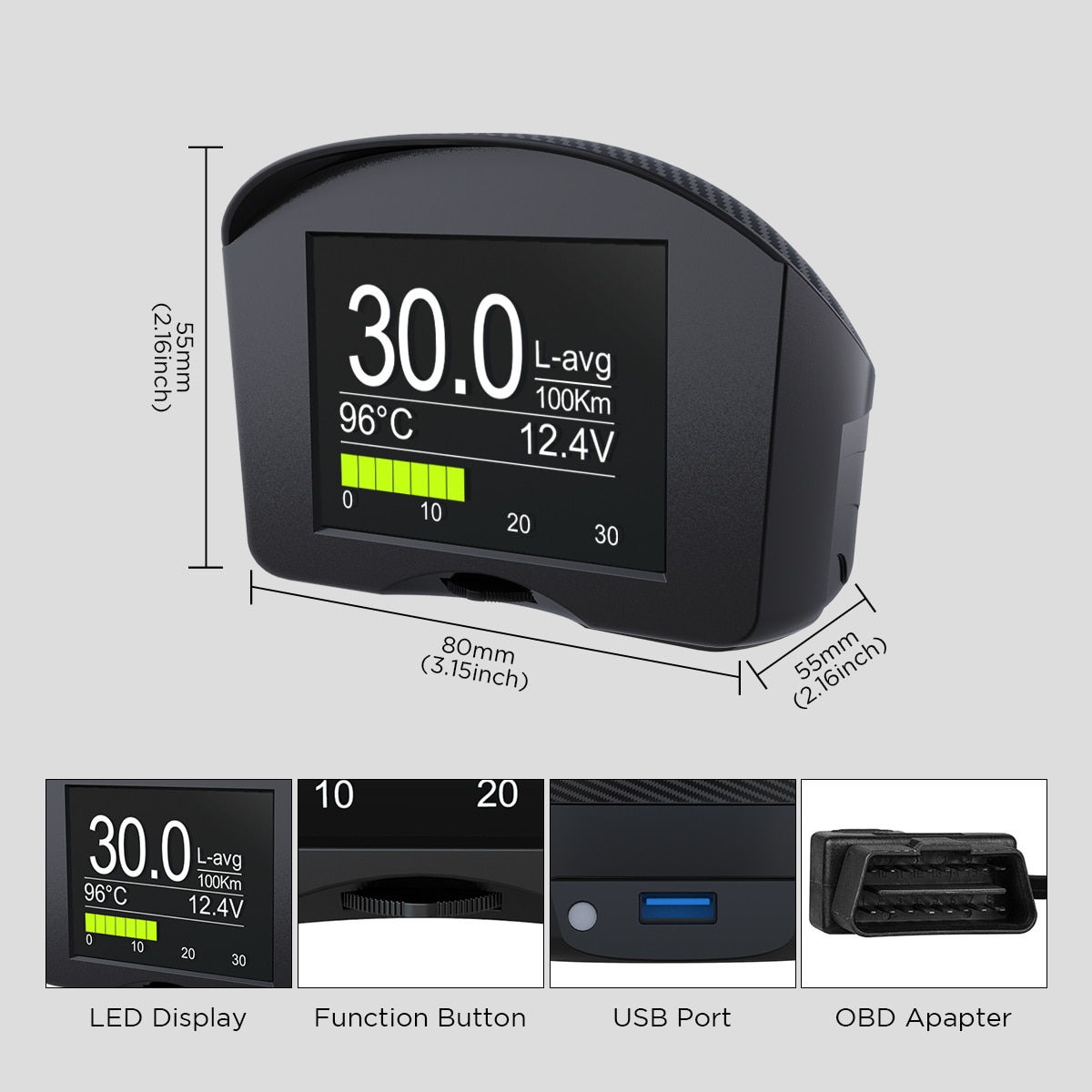AUTOOL X50 PLUS Car OBD HUD Smart Digital Meter