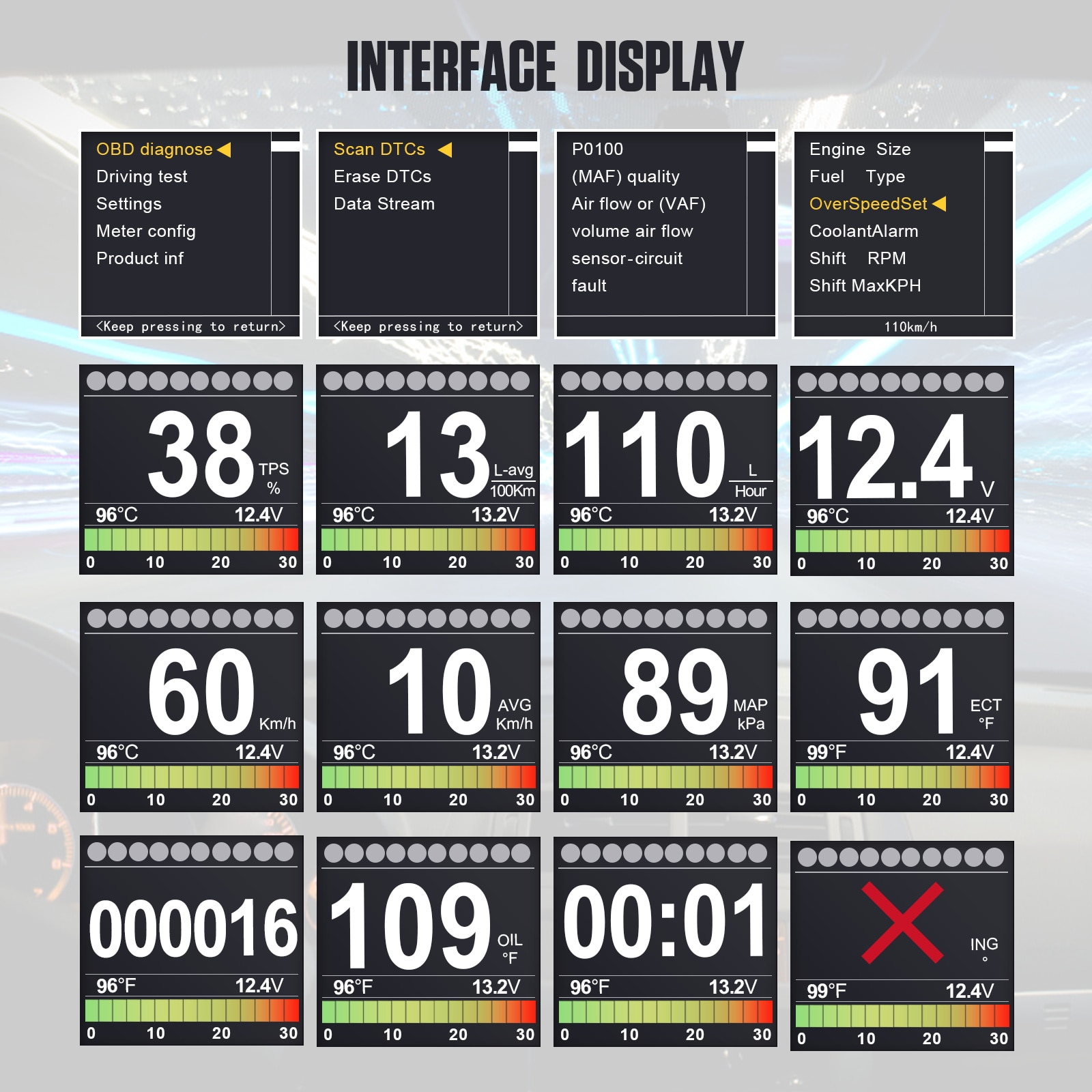 AUTOOL X60 Speedmeter