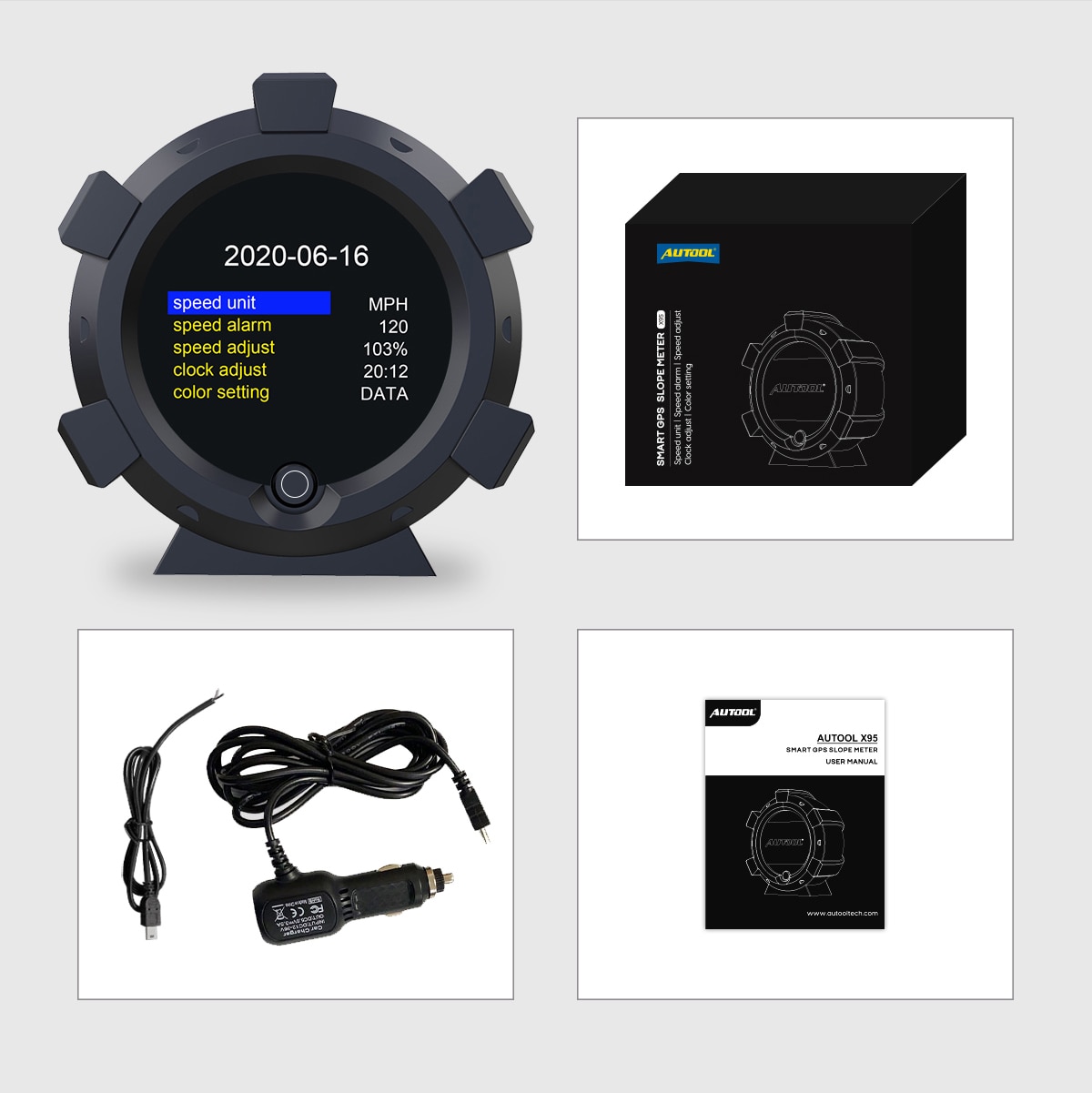 AUTOOL X95 Car Motorcycle GPS Speed Meter Gauge