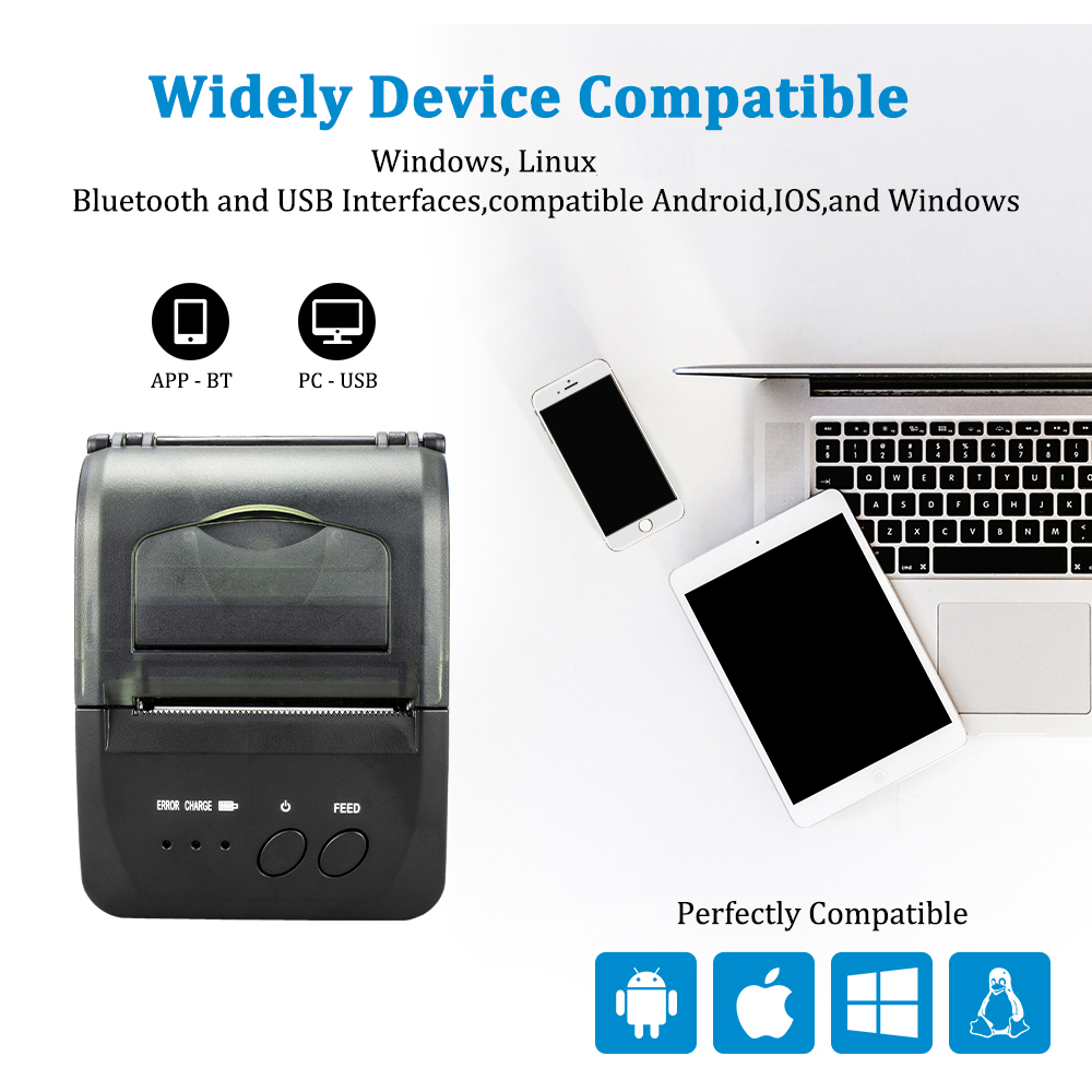 NT-1809DD 58mm Bluetooth Thermal Receipt Printer 