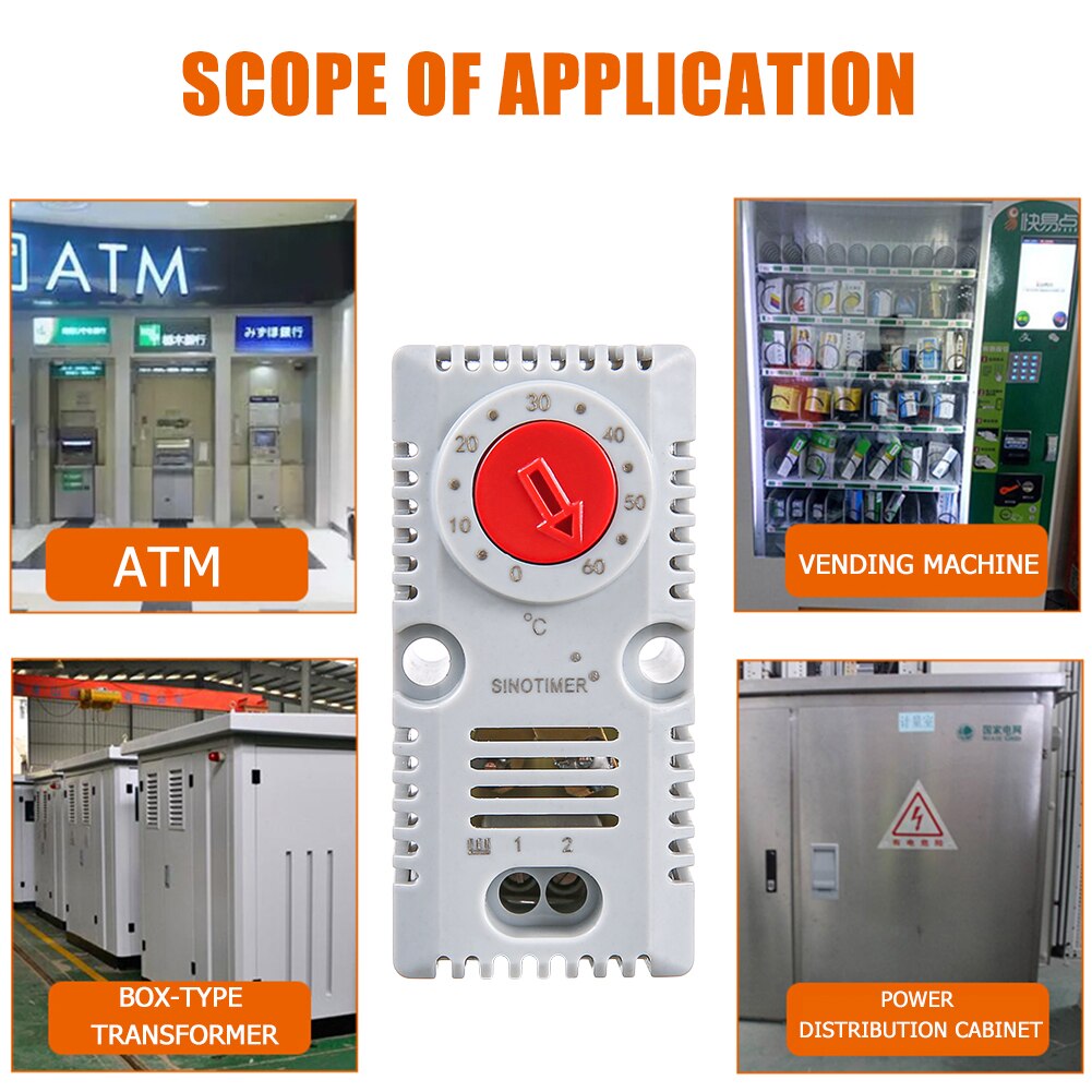 0-60°C Cabinet Mechanical Temperature Controller 