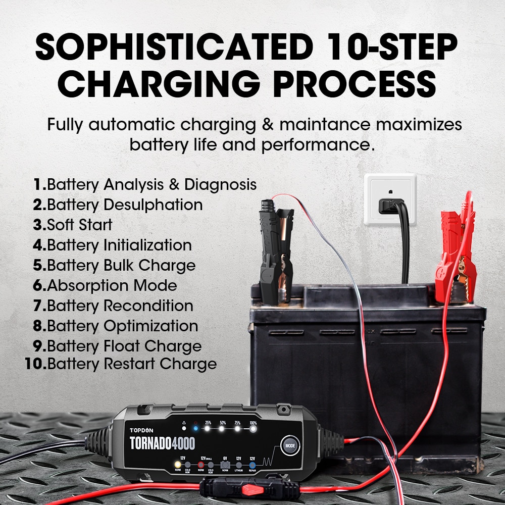 Topdon T4000 Car Battery Charger