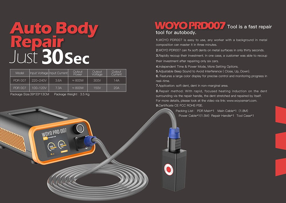 WOYO PDR007 Profession Car Dent Repair Tool