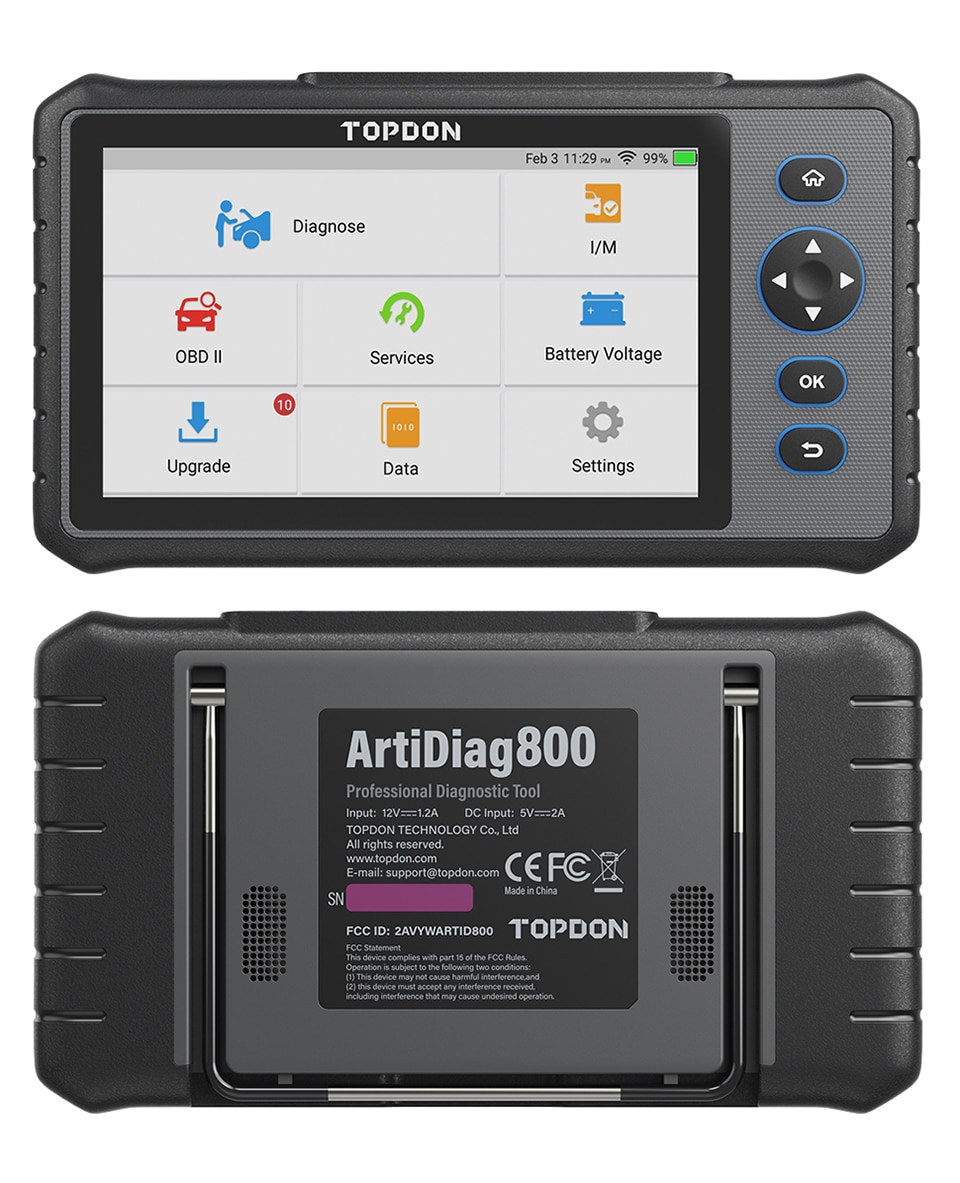 Topdon Car Diagnostic Tool Artidiag800 Car Scanner