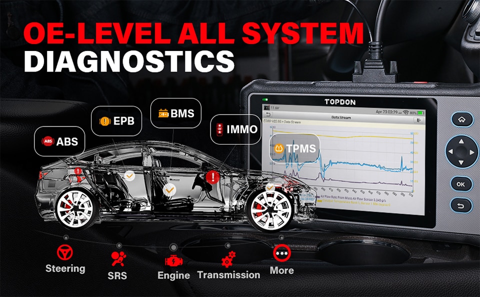 Topdon Car Diagnostic Tool Artidiag800 Car Scanner