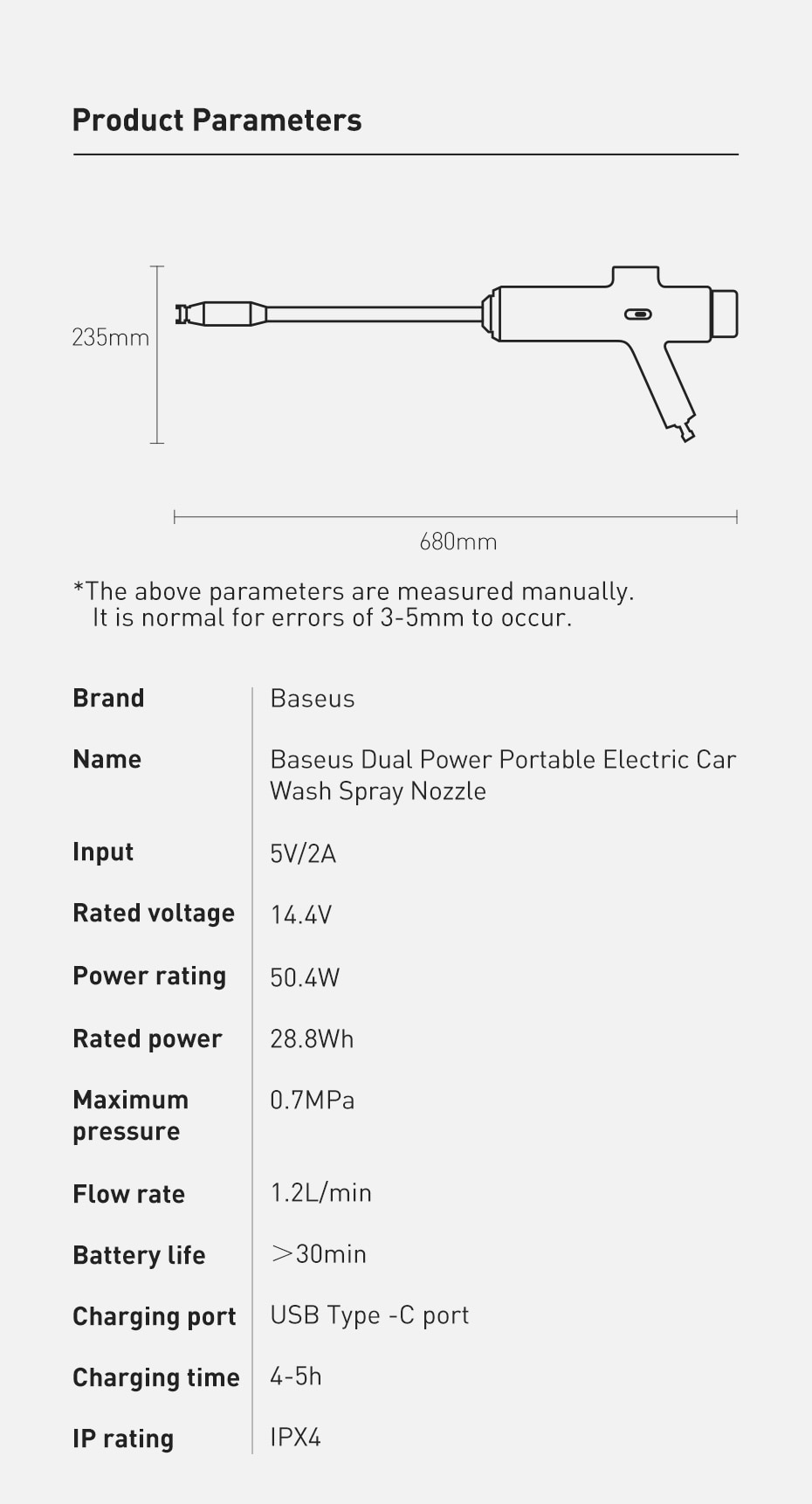 Car Electric Water Gun