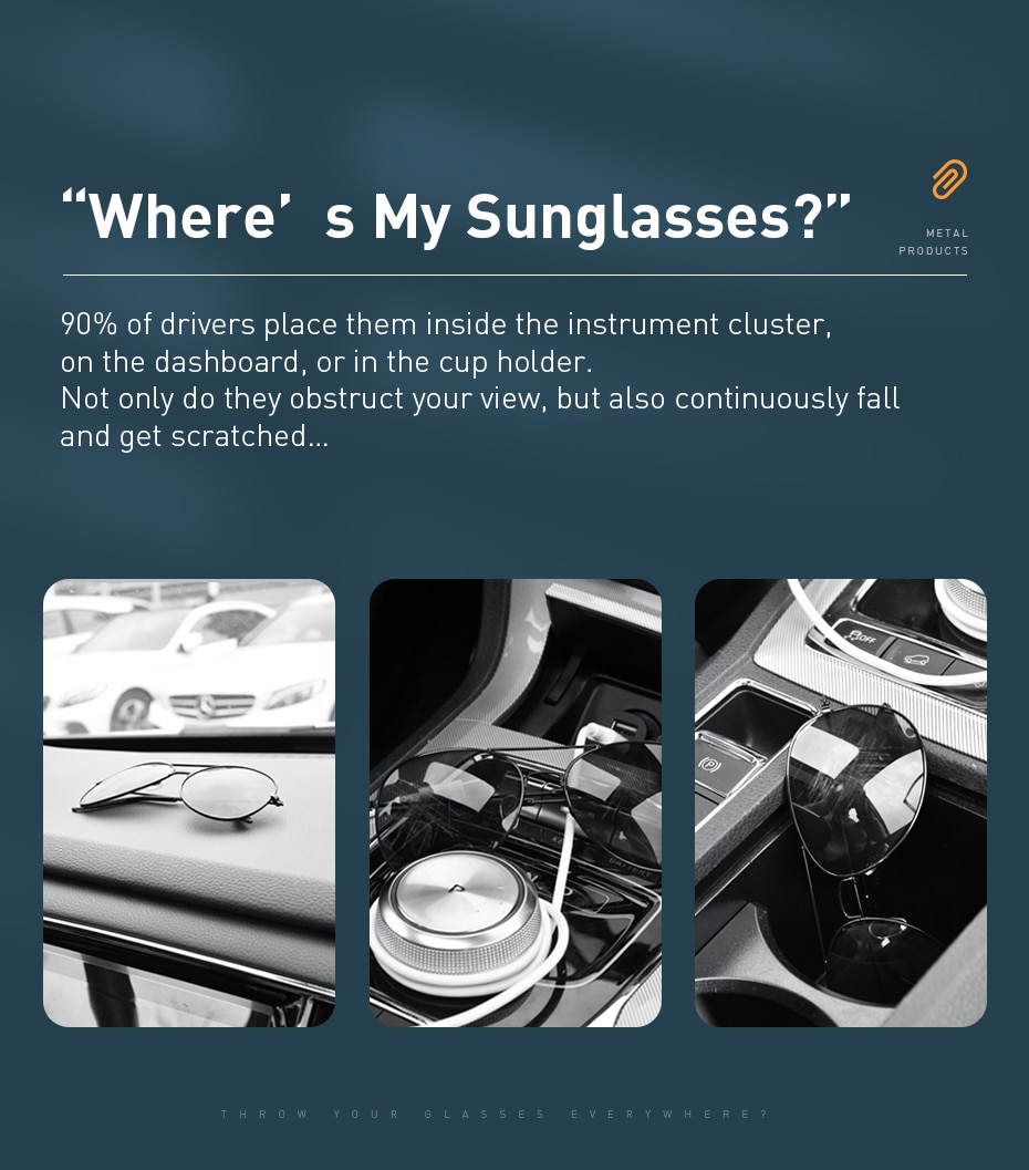 Car Sunglasses Holder Sun Visor 