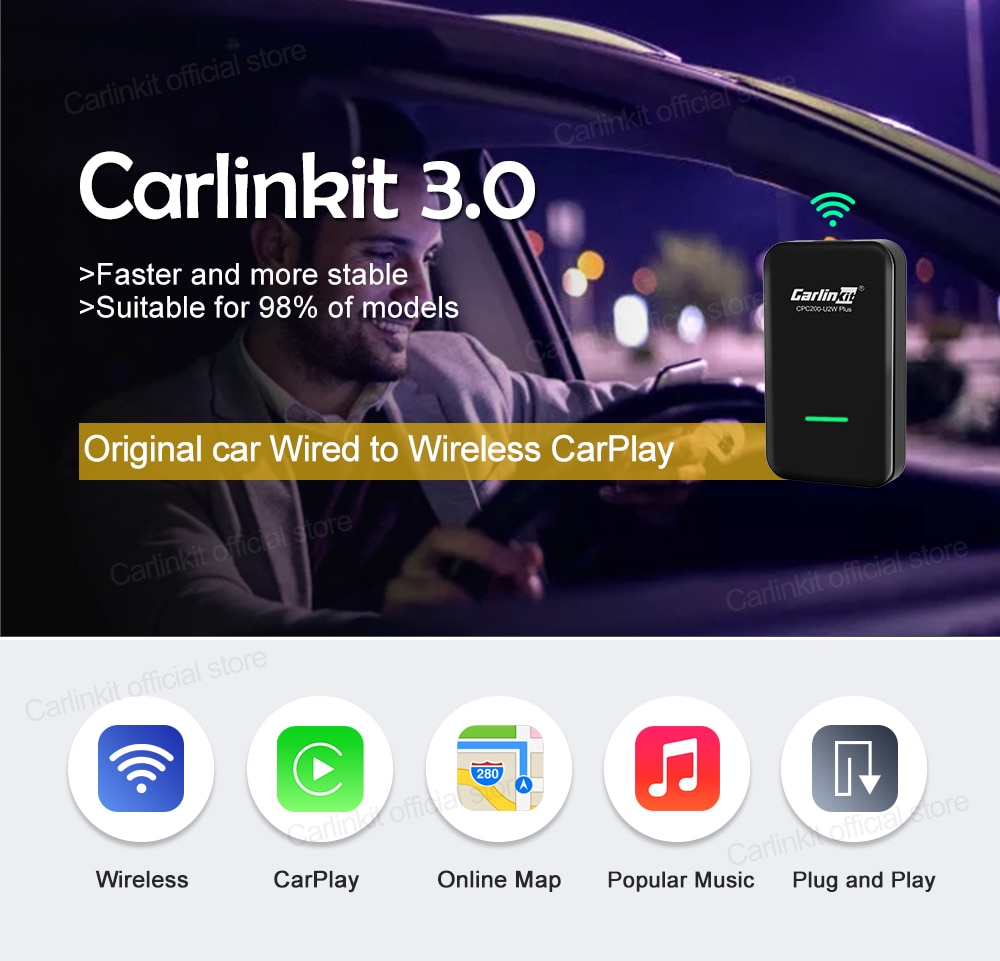 3.0 Apple CarPlay Wireless Dongle Activator
