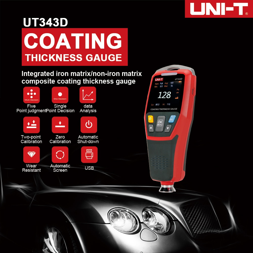 UNI-T UT343D Thickness Gauge