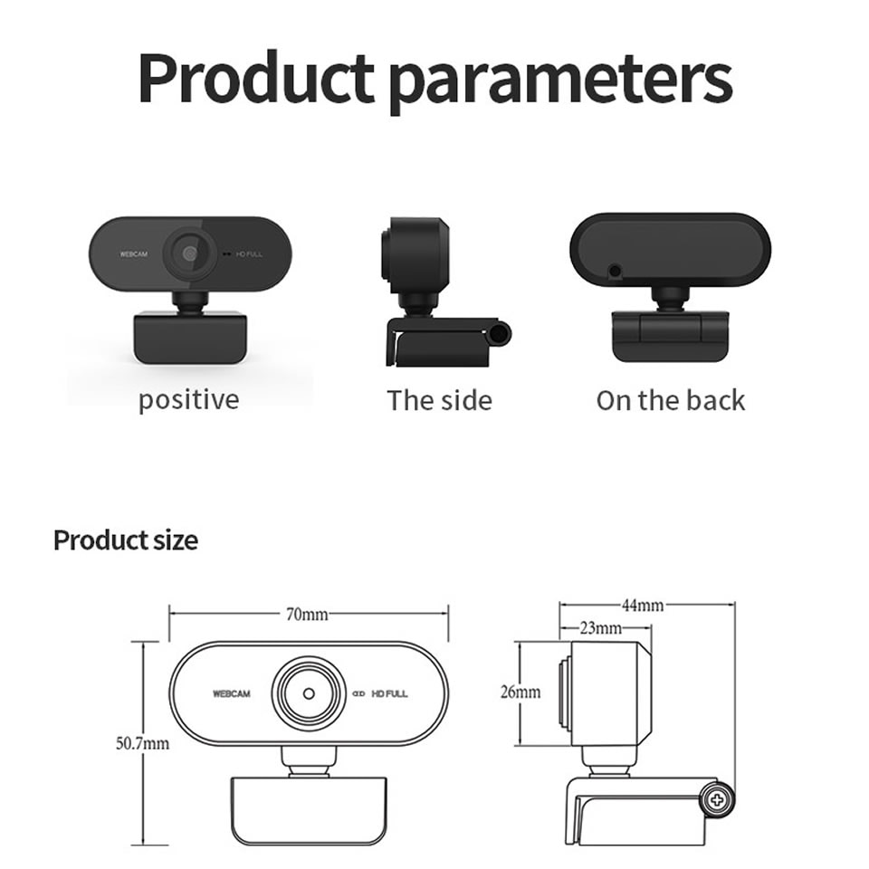 Full HD 1080P Webcam Computer PC Web Camera