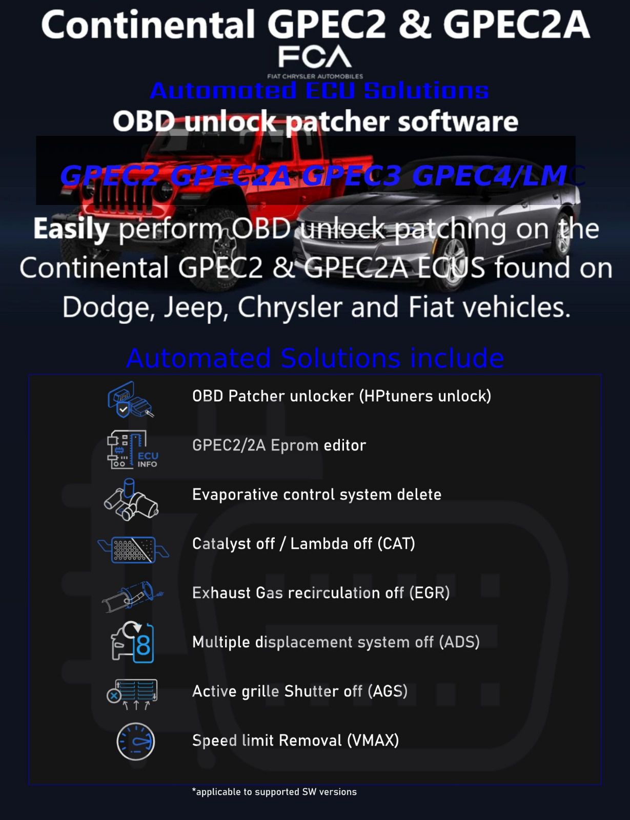 Continental GPEC tool Software for GPEC2/2A/3/4LM ECU's to perform OBD unlock patch