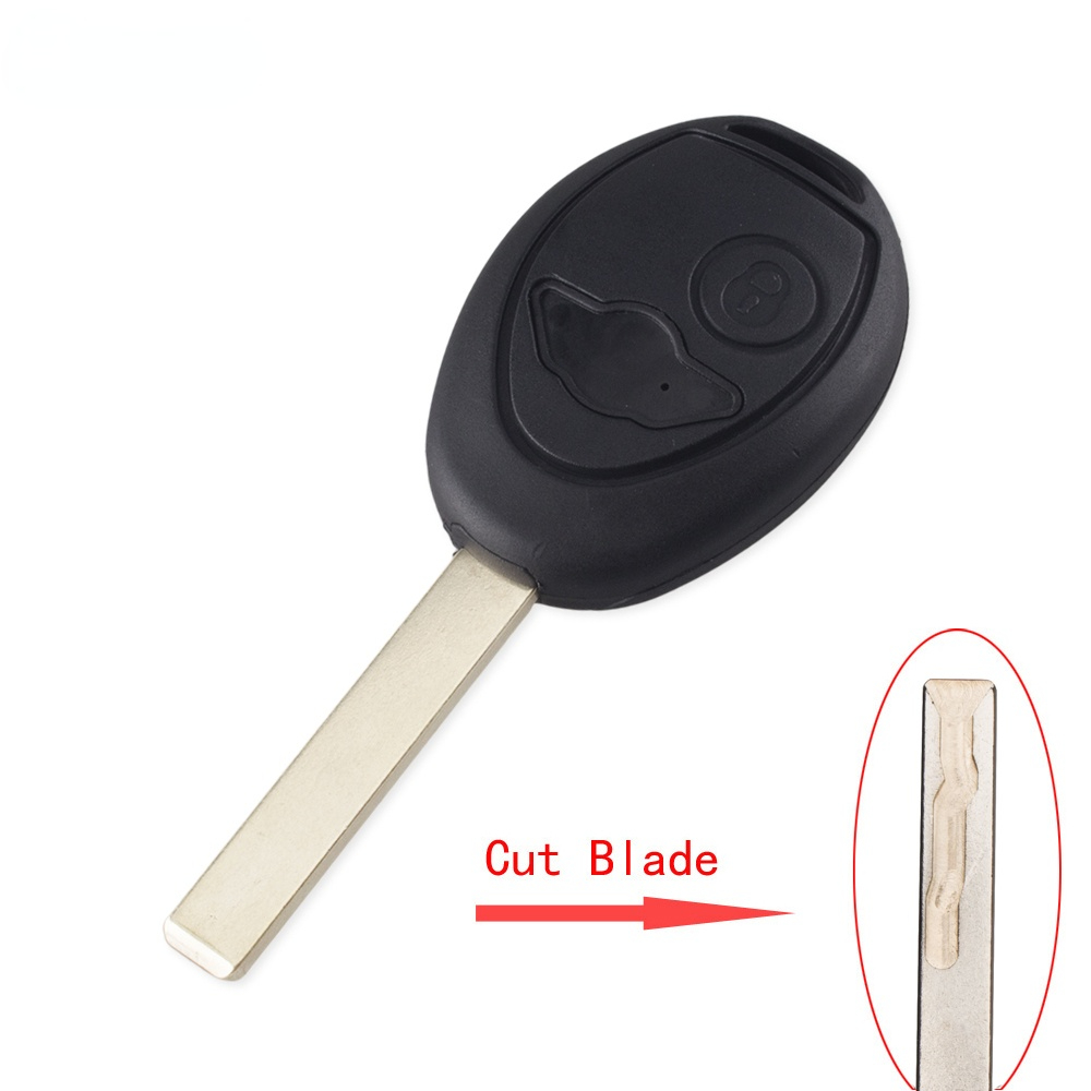 Cut Blade 2 Buttons Car Key Case Shell Fob 