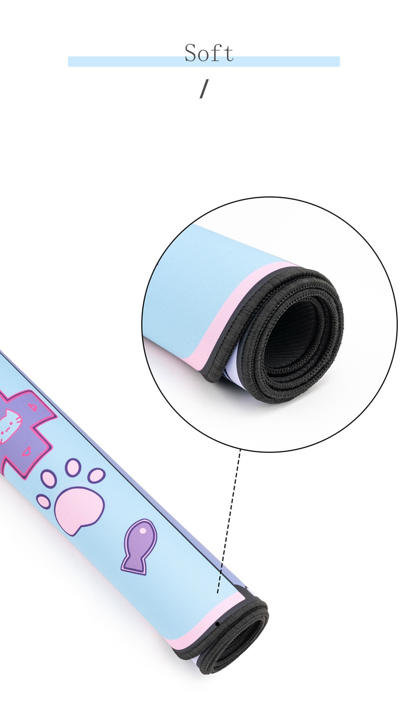 Cute Cat Ear Big Mouse Pad Computer