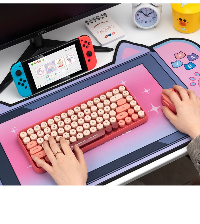 Cute Cat Ear Big Mouse Pad Computer