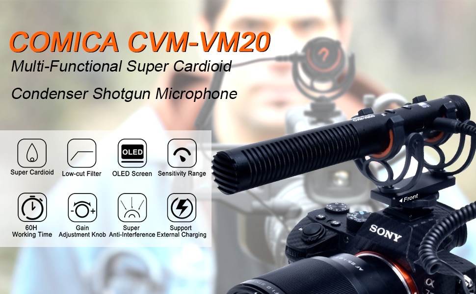 CVM-VM20 Cardioid Shotgun Microphone Professional Record