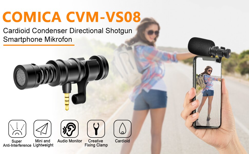 CVM-VS08 Video Microphone Professional Mini Cardioid Sma