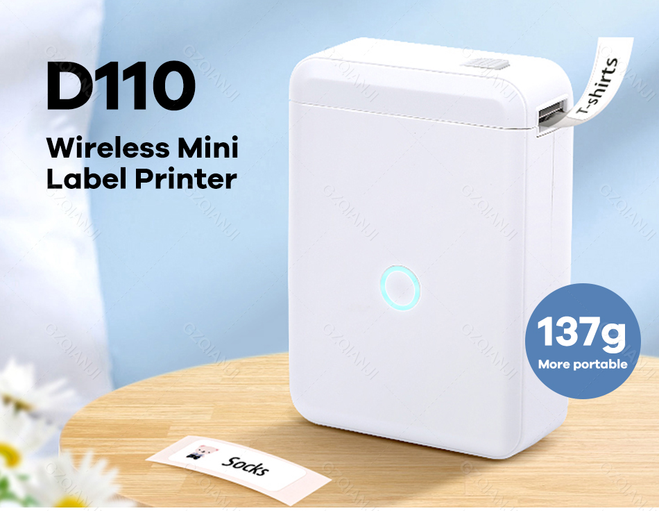 D110 Mini Portable Thermal Label Printer 