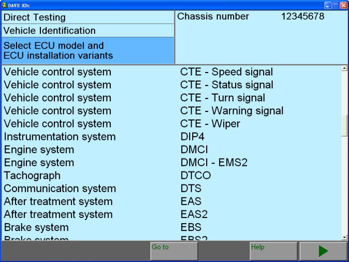 DAF VCI-560 KIT DAF Truck ecu function