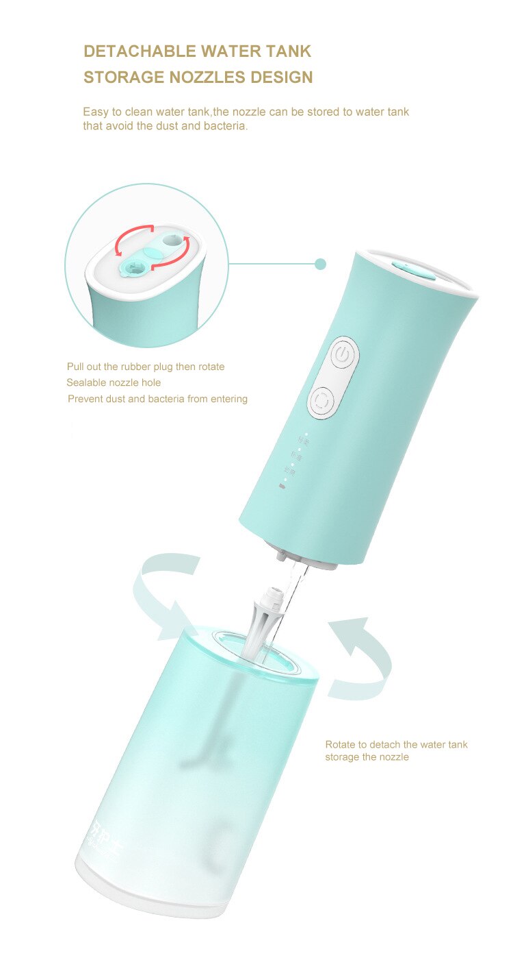 Professional Water Flosser Cordless Oral Irrigator 