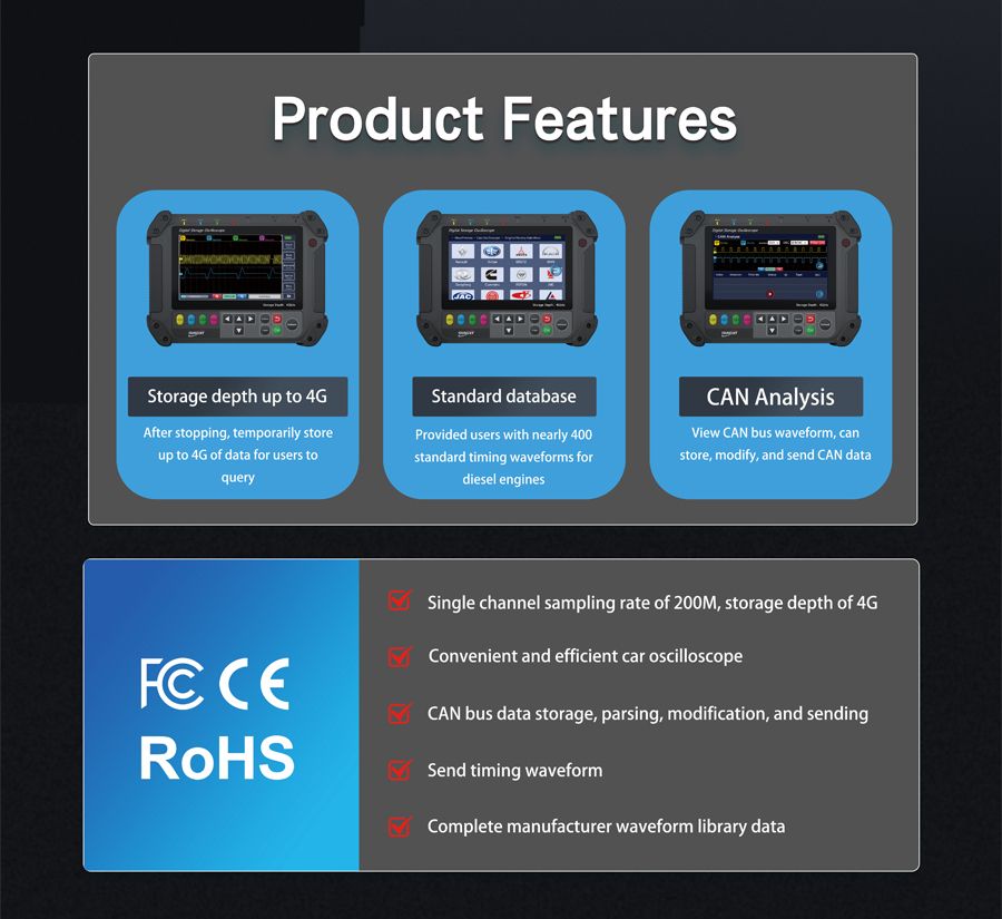 DIAGXT T80 Universal Oscilloscope & Automotive Oscilloscope