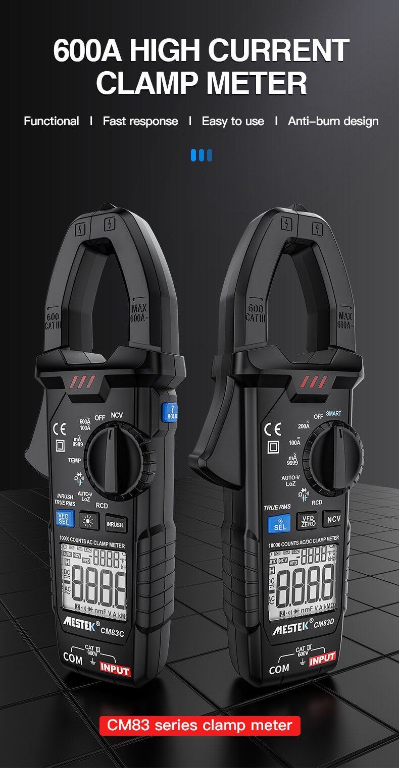 CM83A CM83B CM83C CM83D Digital Clamp Meter