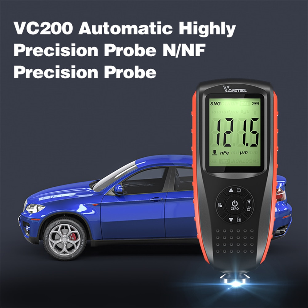 VDIAGTOOL VC100 OBD2 Digital Coating Thickness Gauge