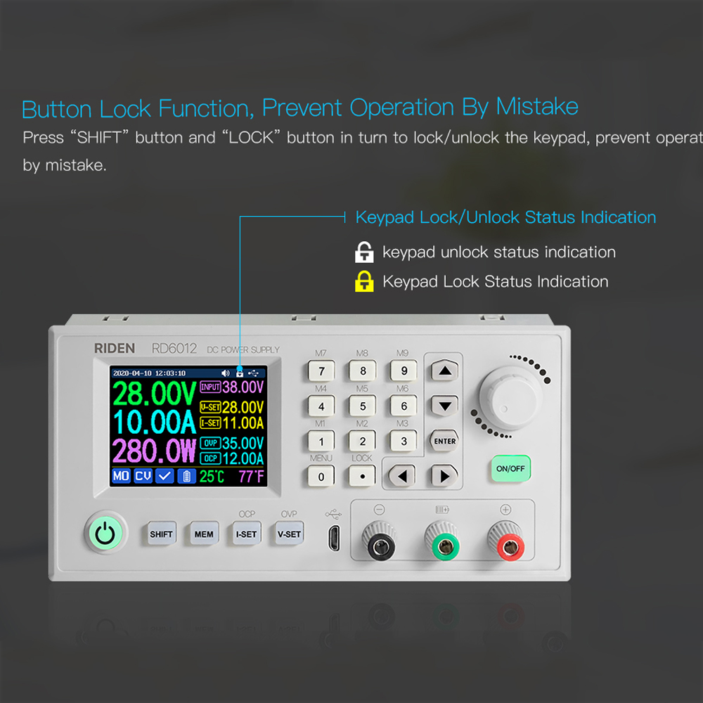 RD6012 RD6012W USB WiFi DC to DC Voltage Step down Power