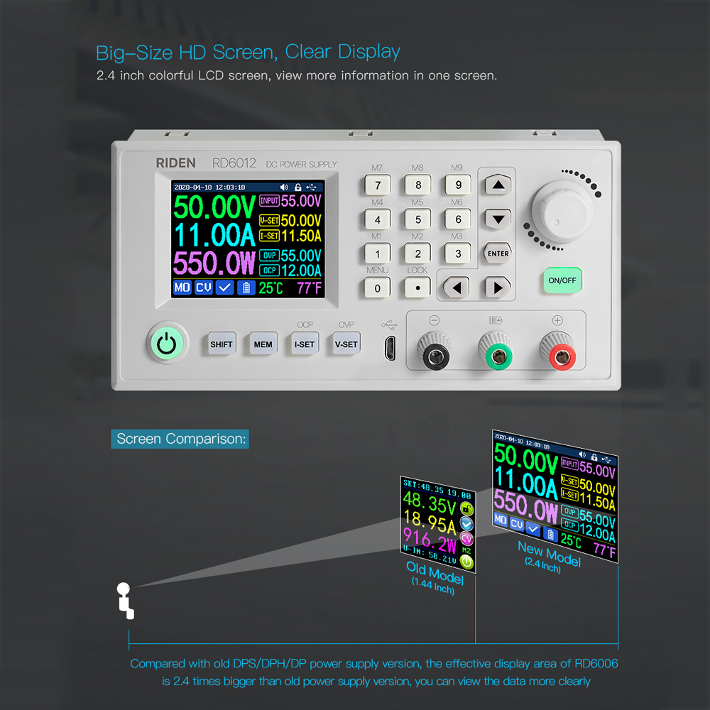 RD6012 RD6012W USB WiFi DC to DC Voltage Step down Power