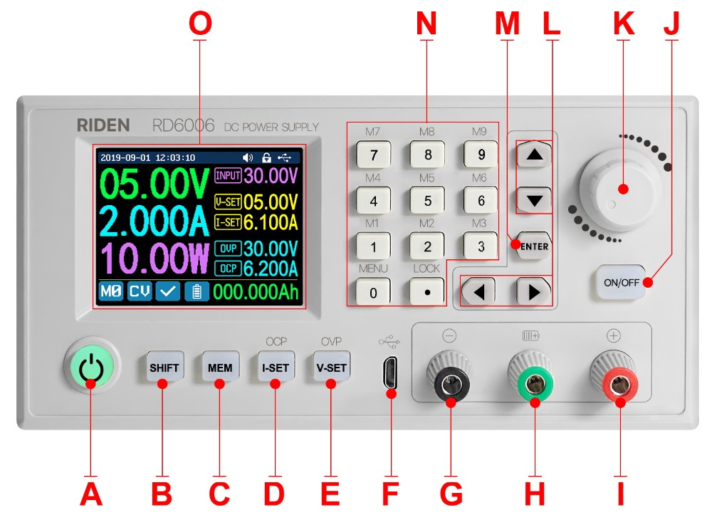 RD6006 RD6006W USB WiFi DC DC Voltage current Step-down 