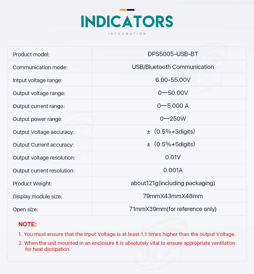 DPS5005 Communication Constant DC - DC Voltage current S