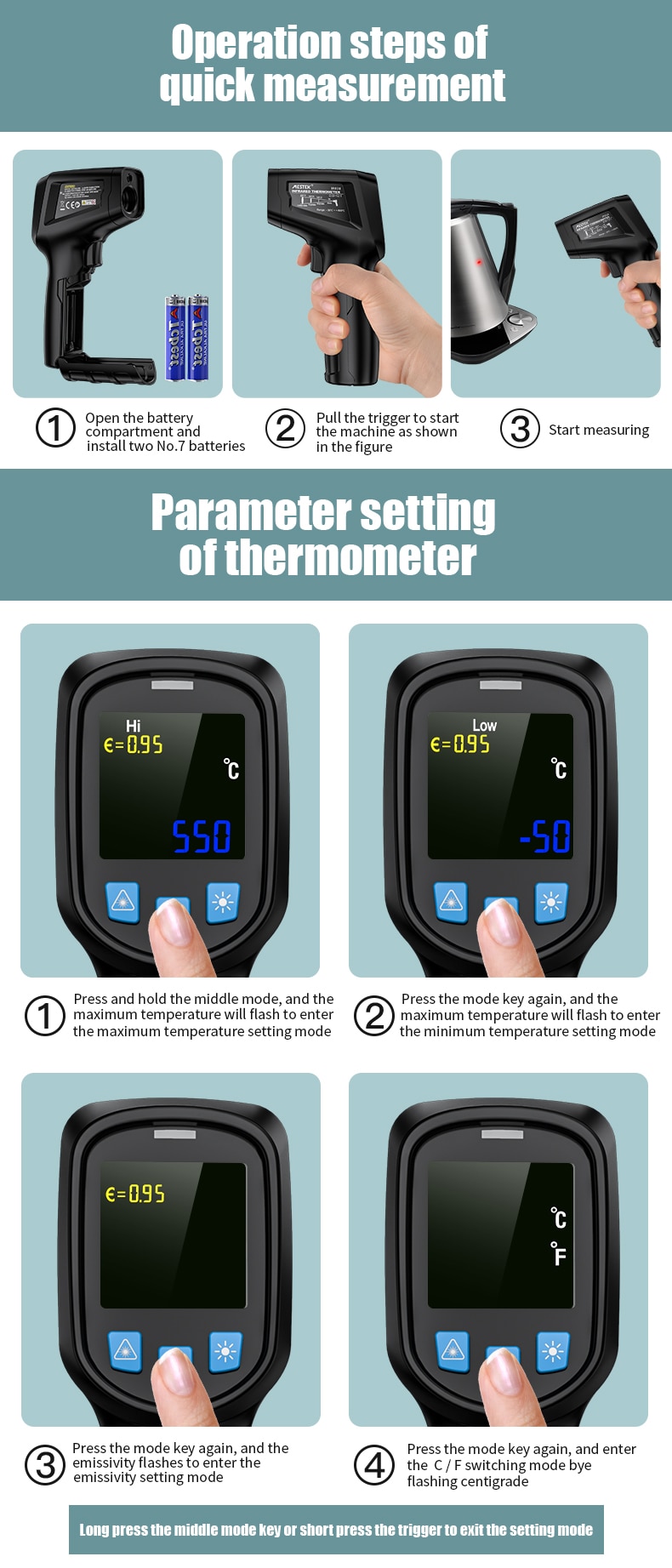 IR03A IR03B Digital Infrared Thermometer
