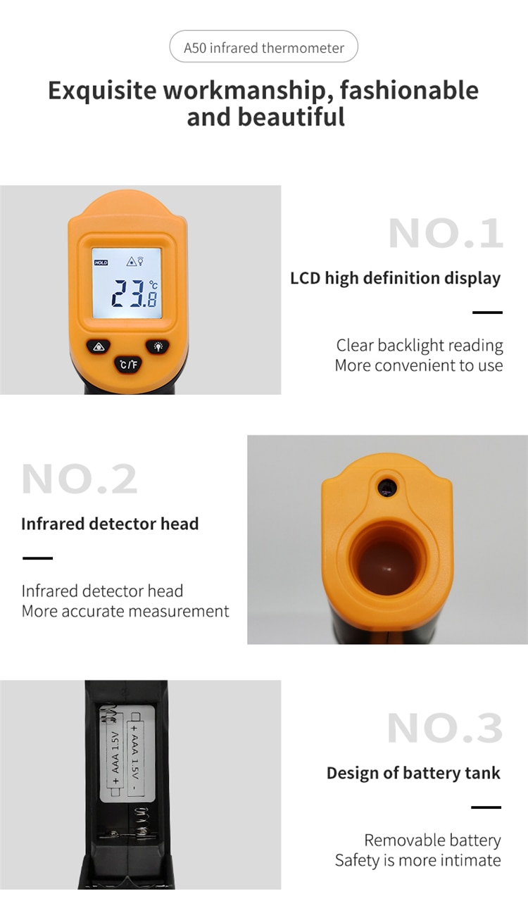 -50C~500C Digital Infrared Thermometer