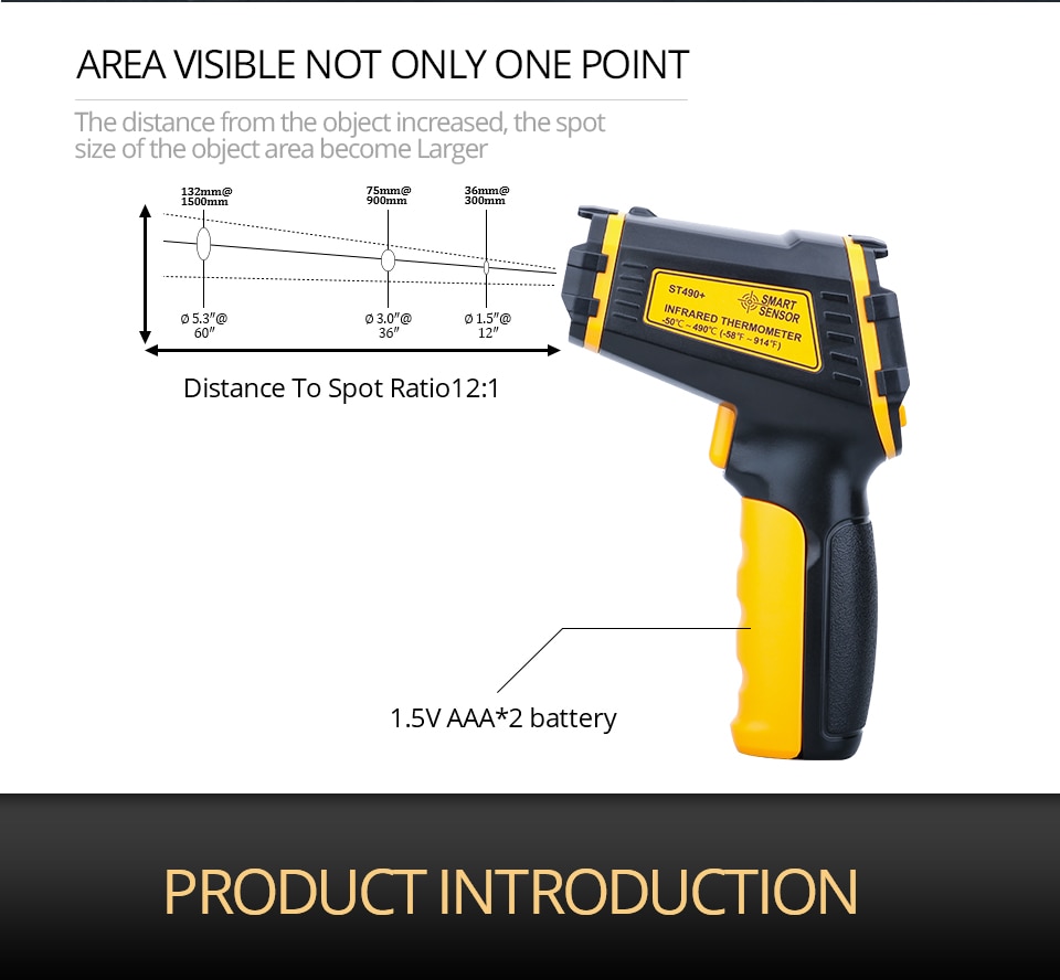 AE320 ST390 ST490 Digital Infrared Thermometer