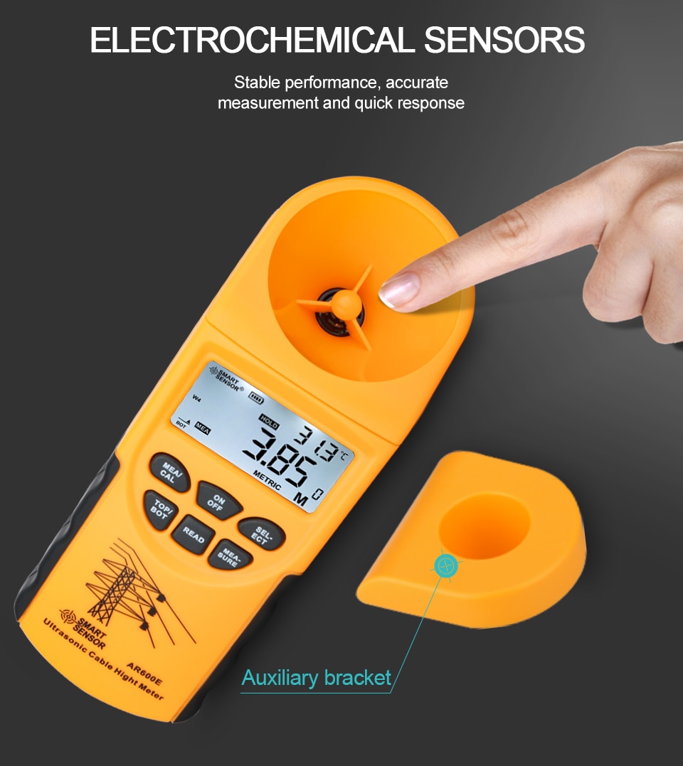 AR600E Digital LCD Ultrasonic Cable Height Meter