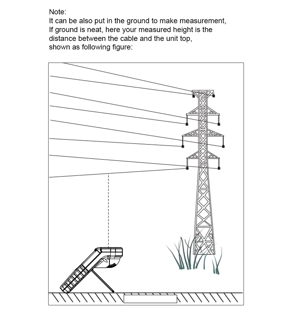 AR600E Digital LCD Ultrasonic Cable Height Meter