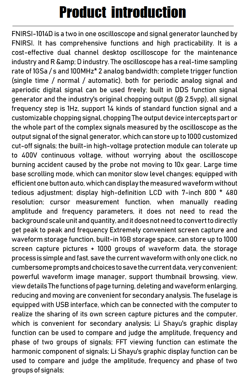 FNIRSI-1014D Digital Oscilloscope