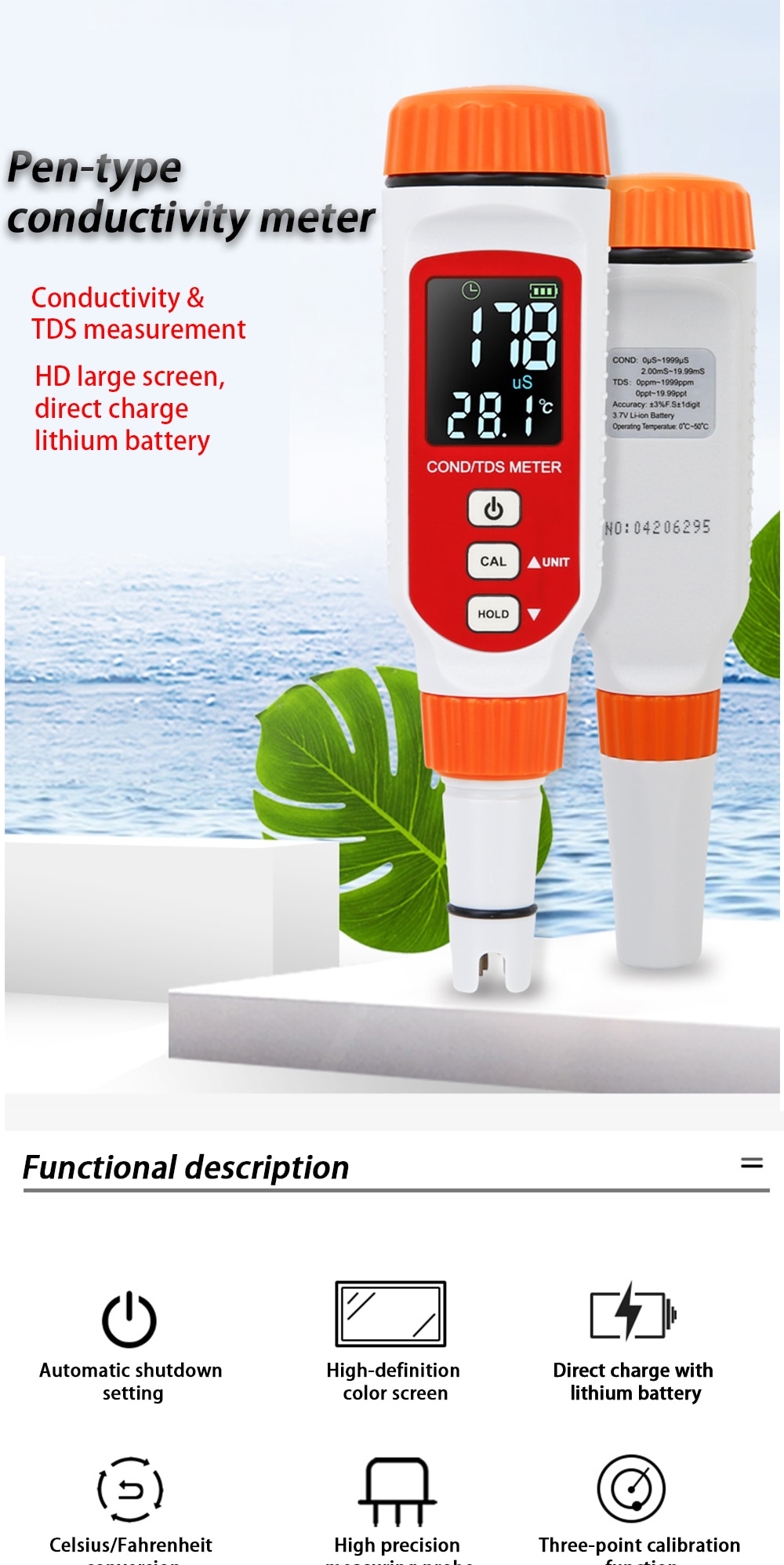 AR8211+/ AR8211 Digital Pen-type Conductivity/TDS Meter