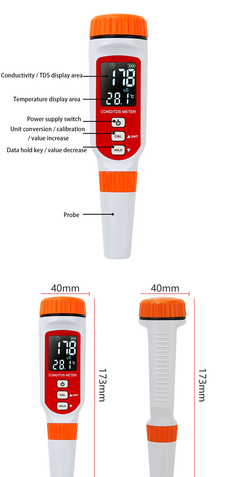 AR8211+/ AR8211 Digital Pen-type Conductivity/TDS Meter