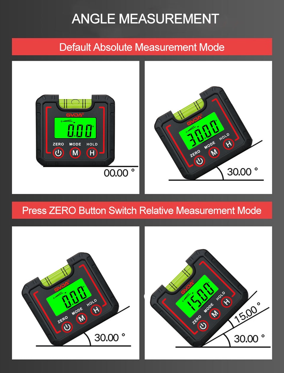 Digital Protractor Inclinometer