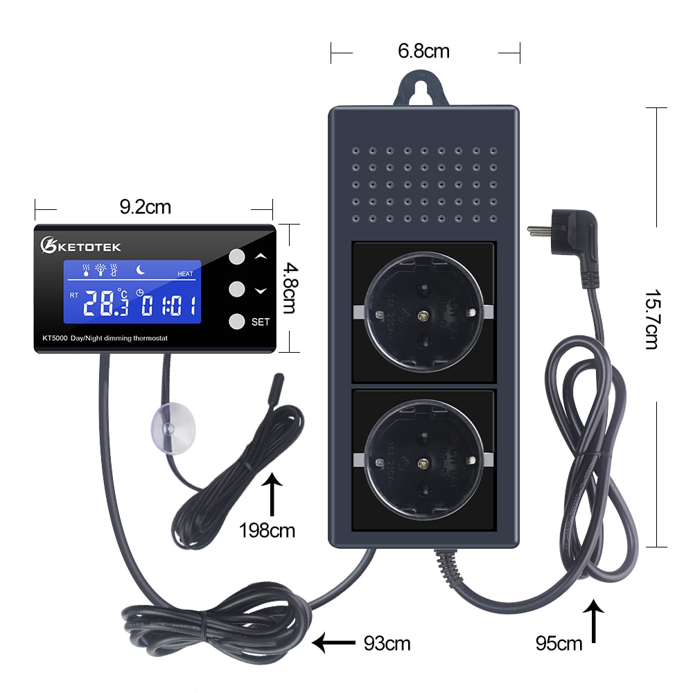 KT4000/KT5000 Digital Reptile Dimming Aquarium Temperatu