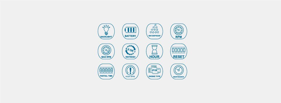 Engine Tachometer Maintenance Reminder Hour Meter