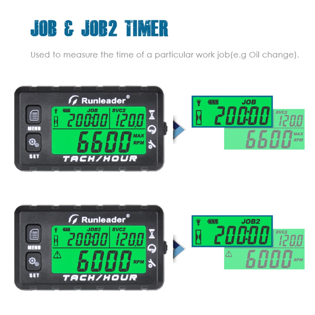 Engine Tachometer Maintenance Reminder Hour Meter