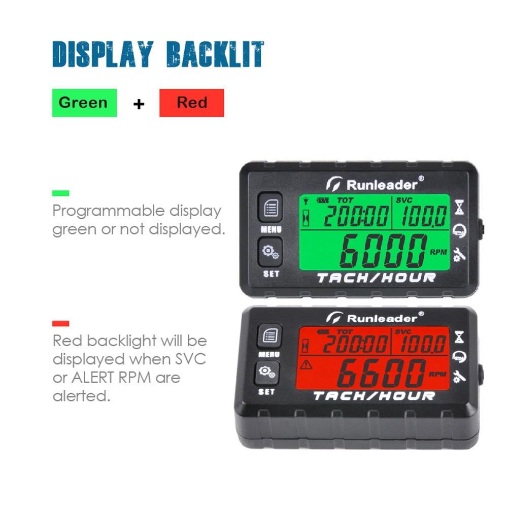 Engine Tachometer Maintenance Reminder Hour Meter