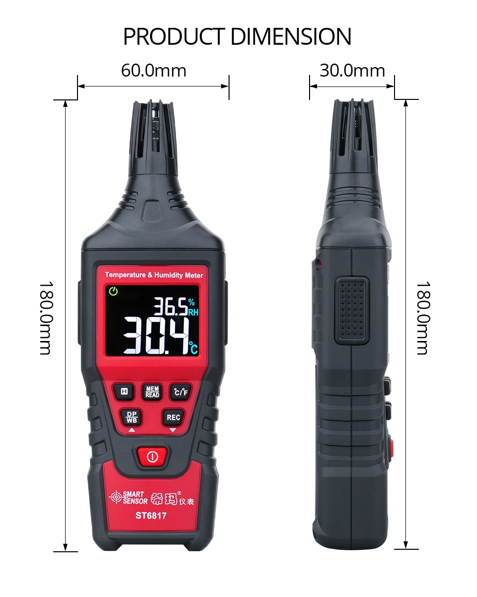 ST9617 ST6817 Digital Temperature Humidity Meter